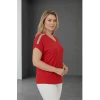 Omuzları Taş Baskılı Bluz