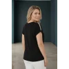 Omuzları Taş Baskılı Bluz
