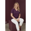 Yakası ve Kolları Taş Baskılı Bluz