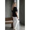 Yakası Kolları İnci Detaylı Bluz