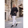 Çizgi Şeritli Cepli Sweatshirt