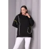 Çizgi Şeritli Cepli Sweatshirt