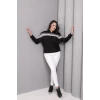 Çizgili Taş Baskılı Sweatshirt