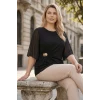 Kolları Şifon Tokalı Bluz