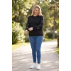 Kolları Yıldız Taş Baskılı Sweatshirt