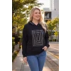 Önü Ve Kapüşonu Taşlı Sweatshirt