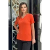 V Yaka Yanı Yırtmaçlı Bluz