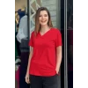 V Yaka Yanı Yırtmaçlı Bluz