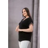 Yakas Kolları Örme Şerit Bluz