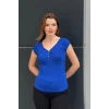 Yakası Düğme Detaylı Bluz