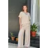 Yakası ve Cebi Örme Şerit Detaylı Takım