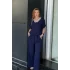 Yakası ve Cebi Örme Şerit Detaylı Takım