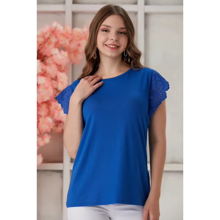 Kolları Fisto Kumaşlı Bluz