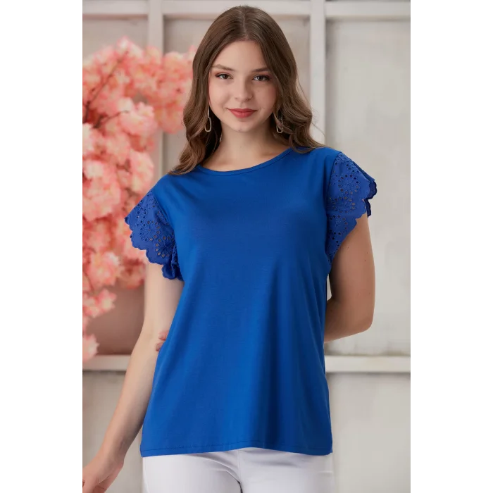 Kolları Fisto Kumaşlı Bluz