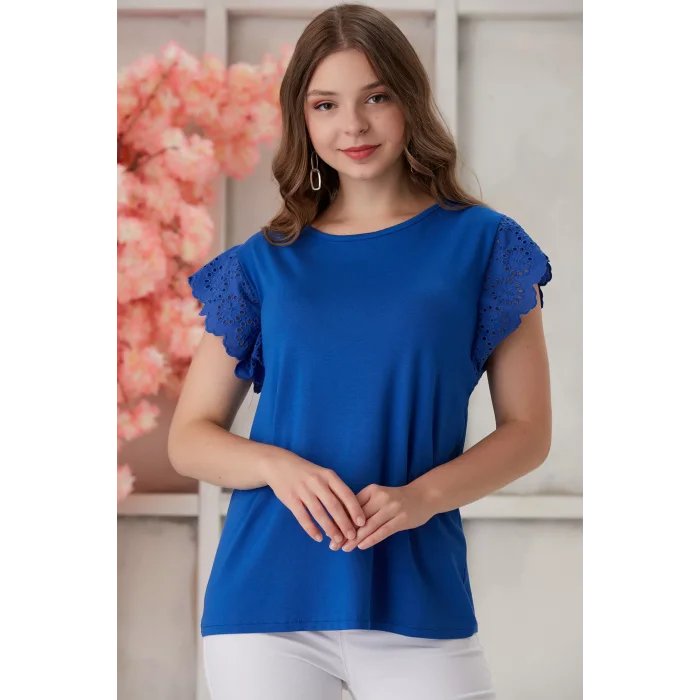 Kolları Fisto Kumaşlı Bluz