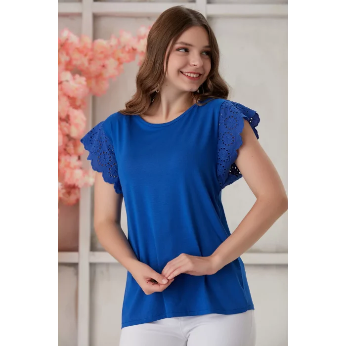 Kolları Fisto Kumaşlı Bluz