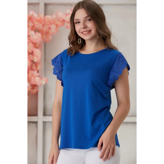 Kolları Fisto Kumaşlı Bluz