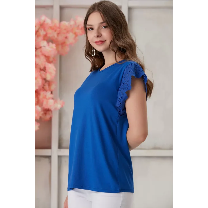 Kolları Fisto Kumaşlı Bluz