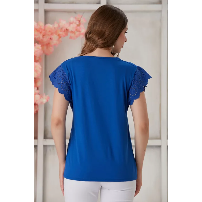 Kolları Fisto Kumaşlı Bluz