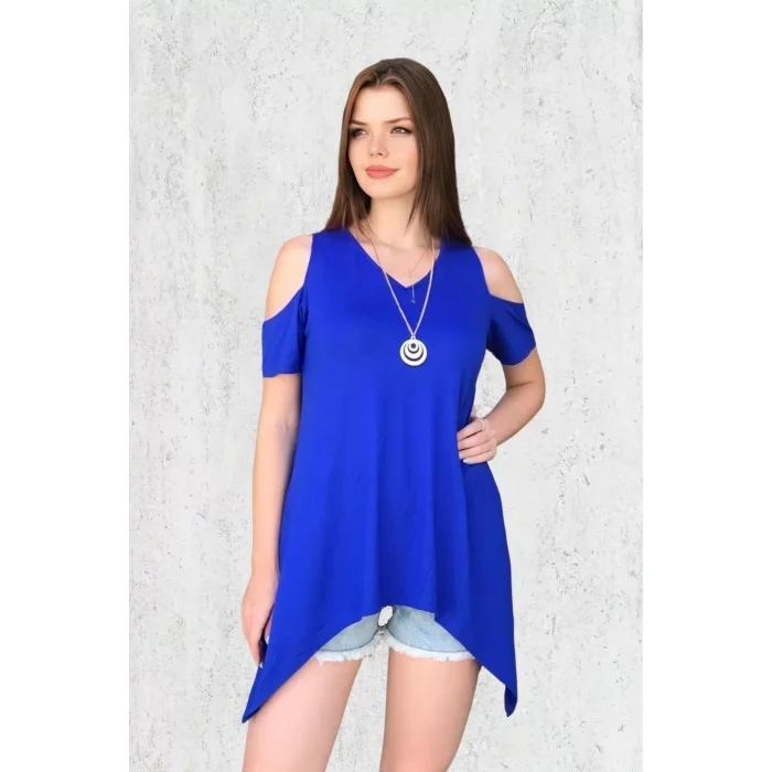 Omuz Pencereli Asimetrik Bluz