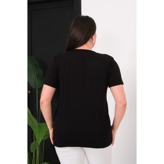 Cepli Yıldız Taş Baskılı Bluz