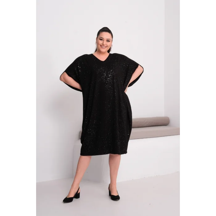 Sim Baskılı Yarasa Elbise