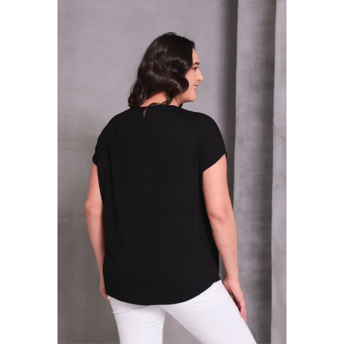 Cep Taş Baskılı Bluz