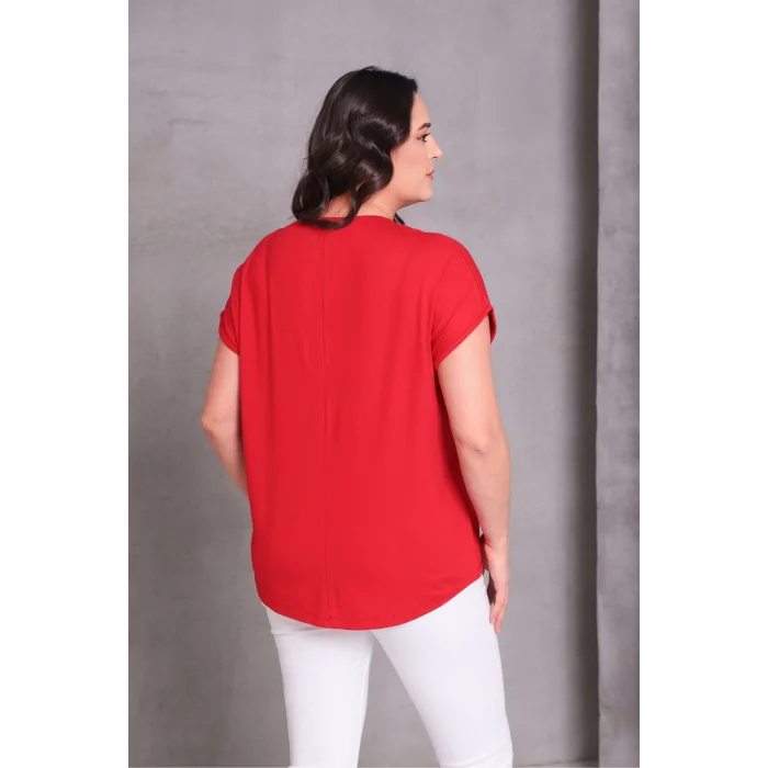 Cep Taş Baskılı Bluz