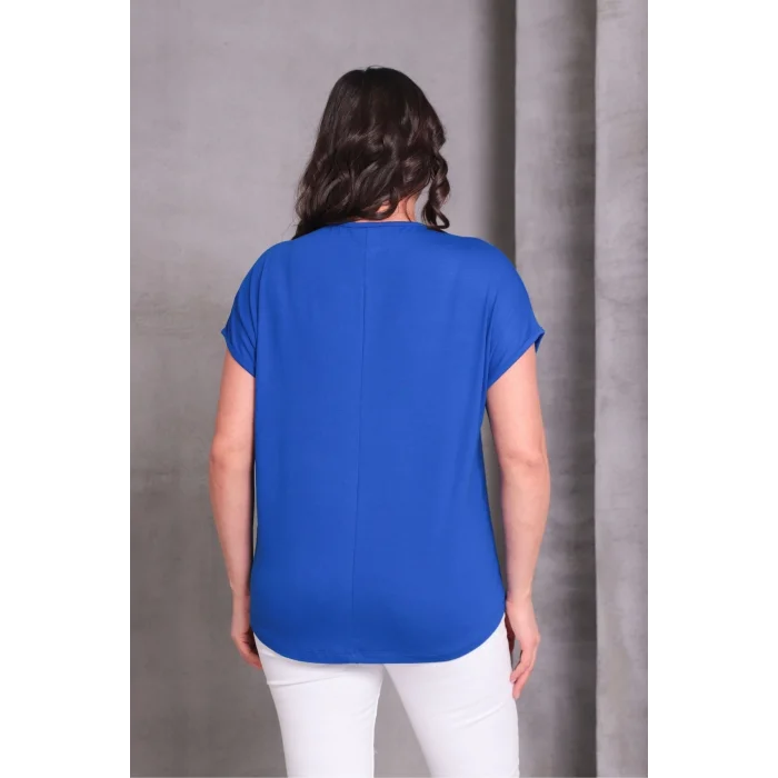 Cep Taş Baskılı Bluz