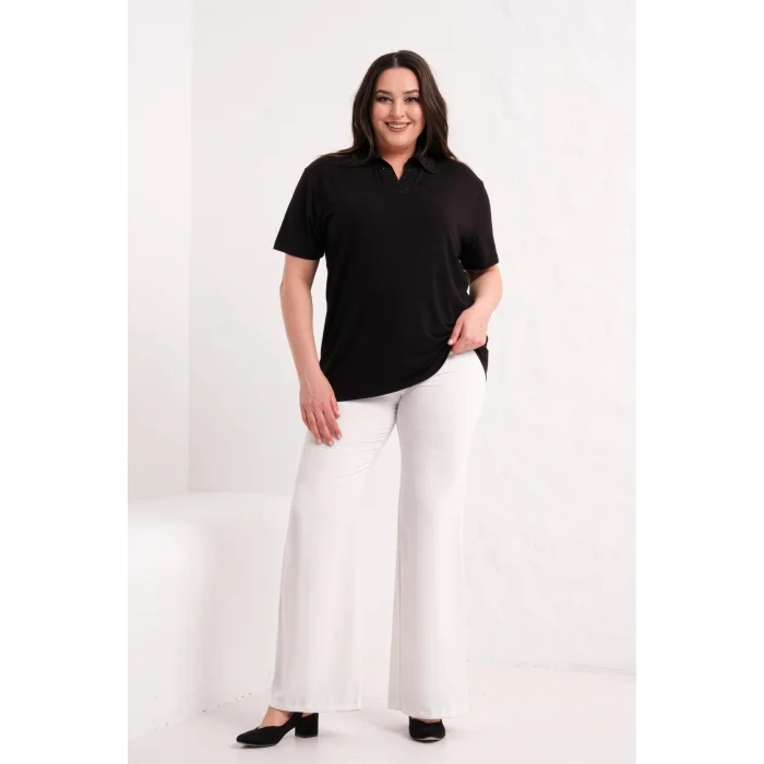 Gömlek Yakası Taşlı Bluz