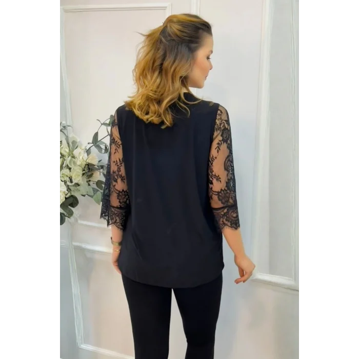 Kolları Dantel Bluz