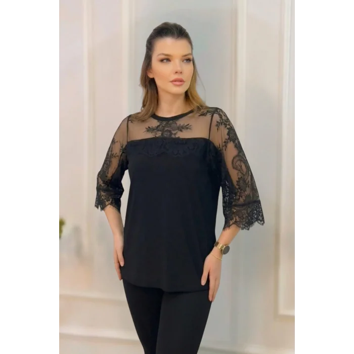 Kolları Dantel Bluz