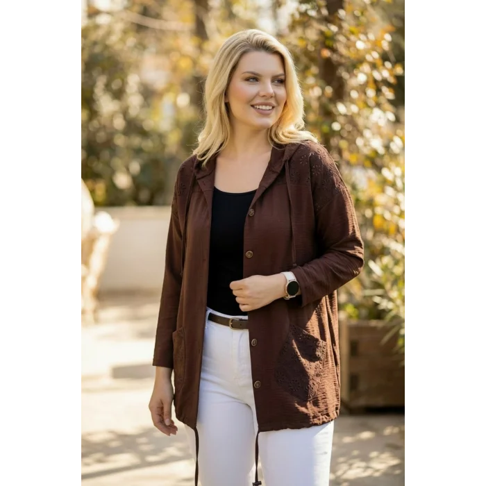 Kapüşonlu Fisto Detaylı Ceket