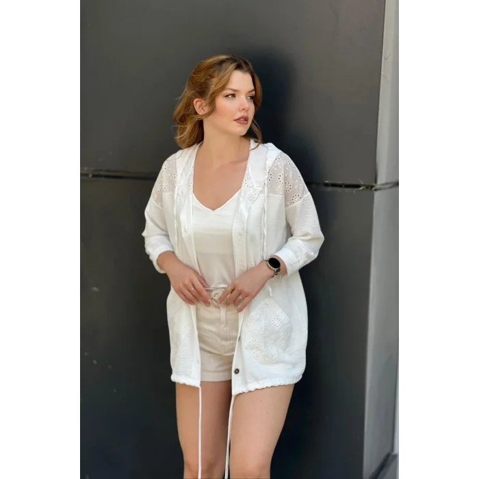 Kapüşonlu Fisto Detaylı Ceket