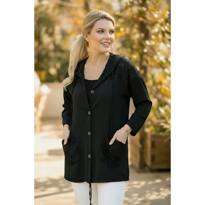 Kapüşonlu Fisto Detaylı Ceket