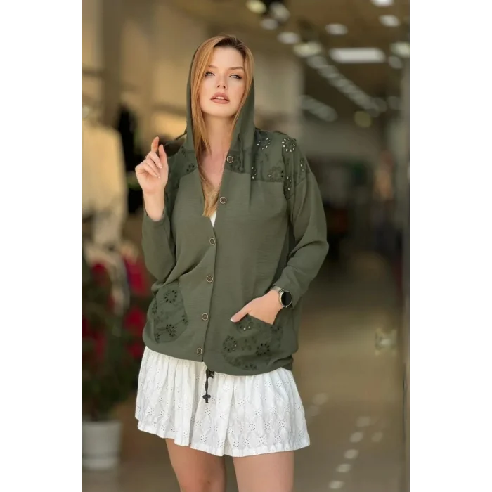 Kapüşonlu Fisto Detaylı Ceket