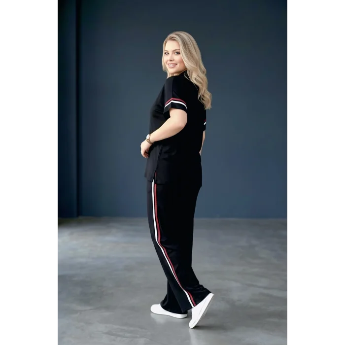 Gömlek Yakalı Şeritli Takım