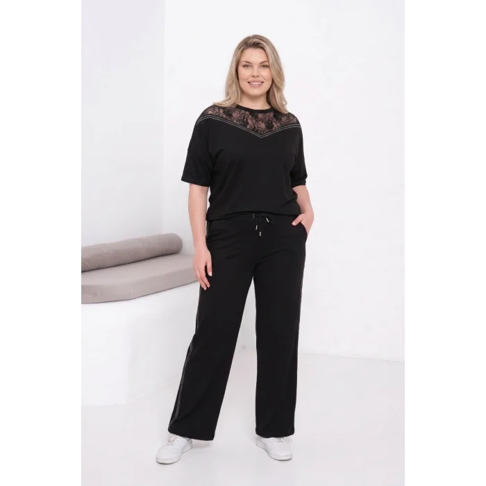 Dantelli Taş Detaylı Takım