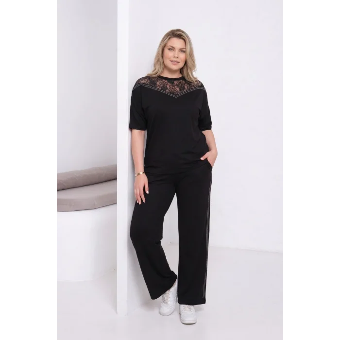 Dantelli Taş Detaylı Takım