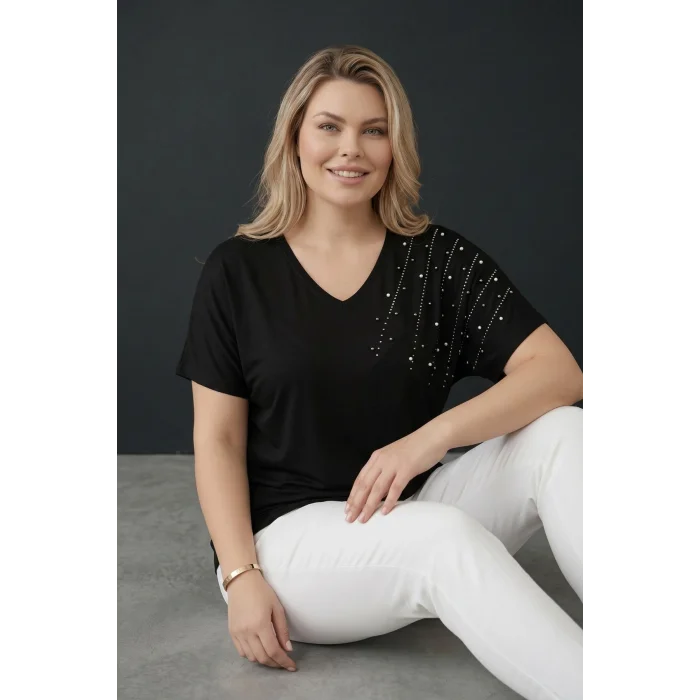 Omuz İnci Detaylı Bluz