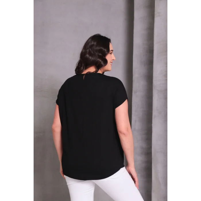 Cep Taş Baskılı Bluz