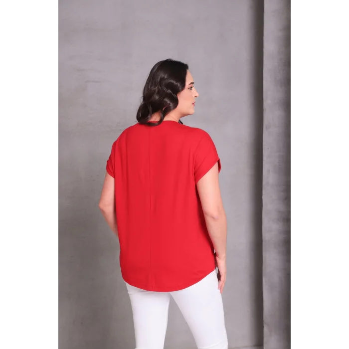 Cep Taş Baskılı Bluz