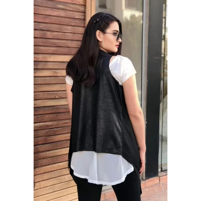 File Garnili Suni Deri Yelek