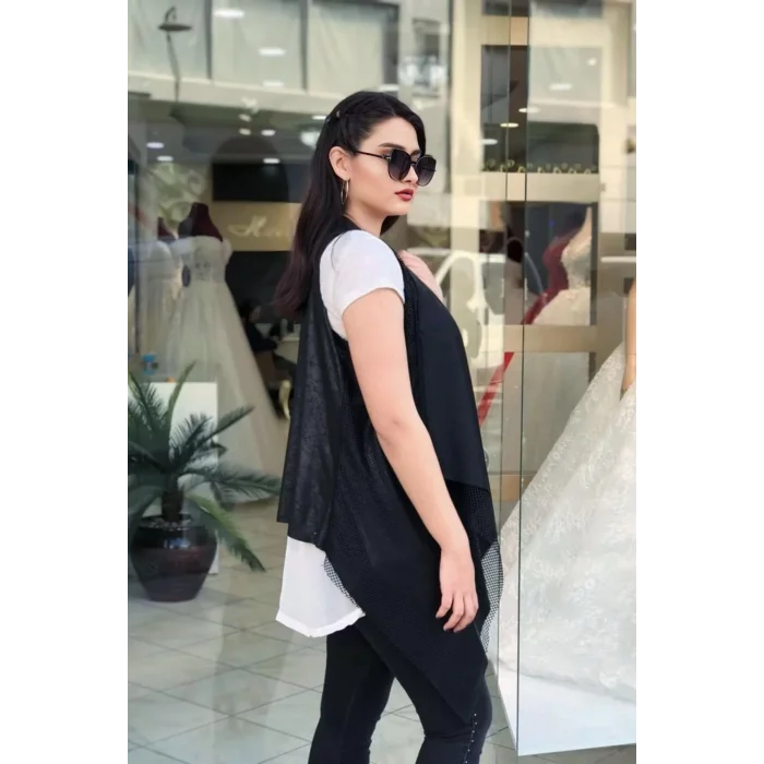 File Garnili Suni Deri Yelek