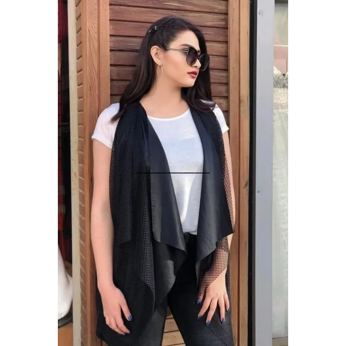 File Garnili Suni Deri Yelek