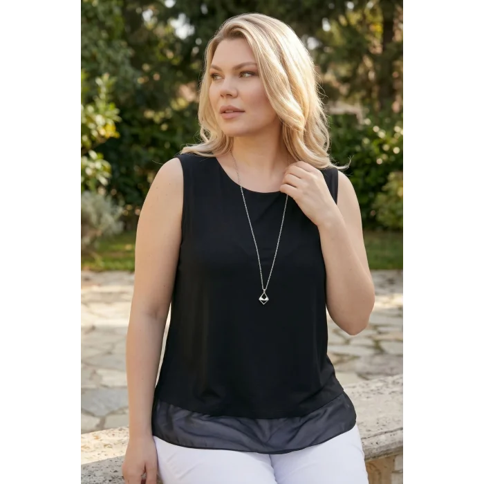 İçi Şifonlu Sandy Bluz