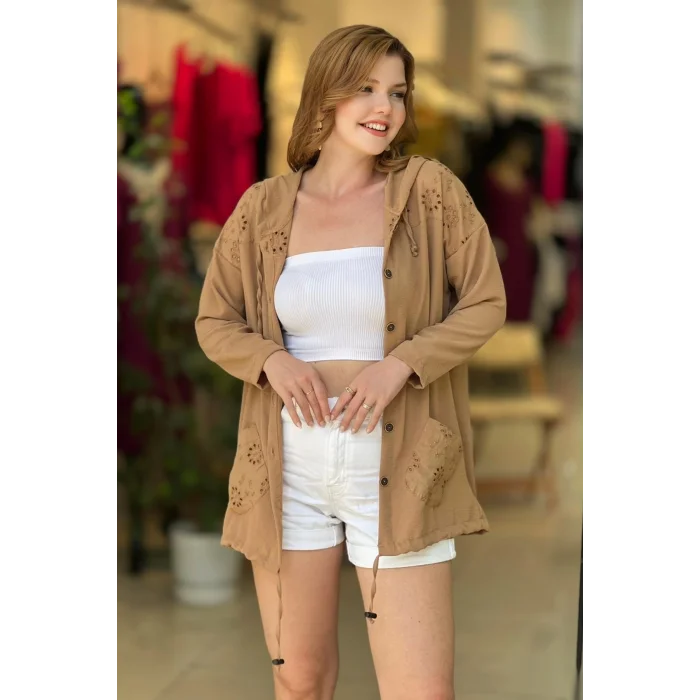 Kapüşonlu Fisto Detaylı Ceket