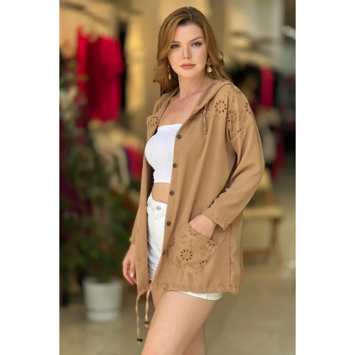 Kapüşonlu Fisto Detaylı Ceket