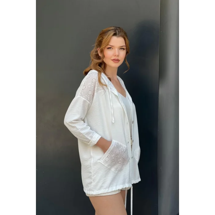 Kapüşonlu Fisto Detaylı Ceket