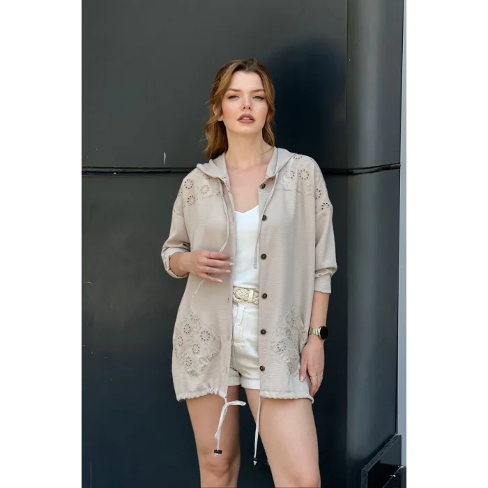 Kapüşonlu Fisto Detaylı Ceket